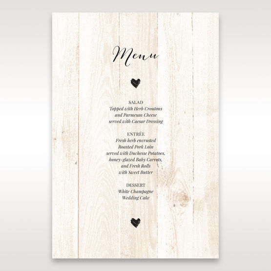 Brown Rustic Woodlands - Menu Cards - Wedding Stationery - 6
