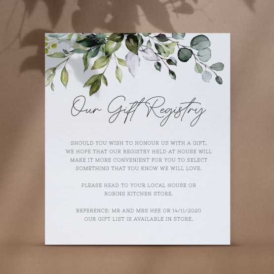 Blissful Greenery - Reception Cards - D-CP-32 - 185386