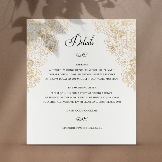 Glamorously Pre Foiled Details - Reception Cards - D-KI300-PFL-GG-11-2 - 185826