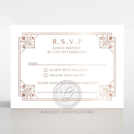 Gatsby Glamour rsvp card DV116072-GW-RG