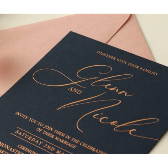 Versatile Navy and Luxurious Gold - Wedding Invitations - WP-CL13-NV-GG-01 - 185022