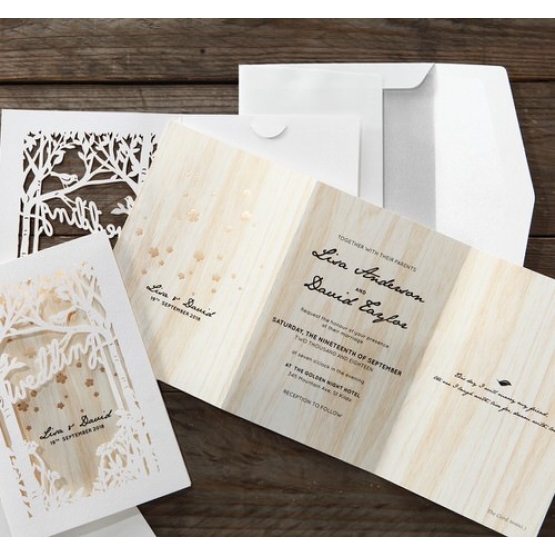 Splendid Laser Cut Scenery - Wedding Invitations - HB14062 - 185037
