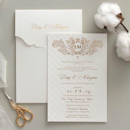 Embossed Wedding Invitations Custom Designs, Free Samples