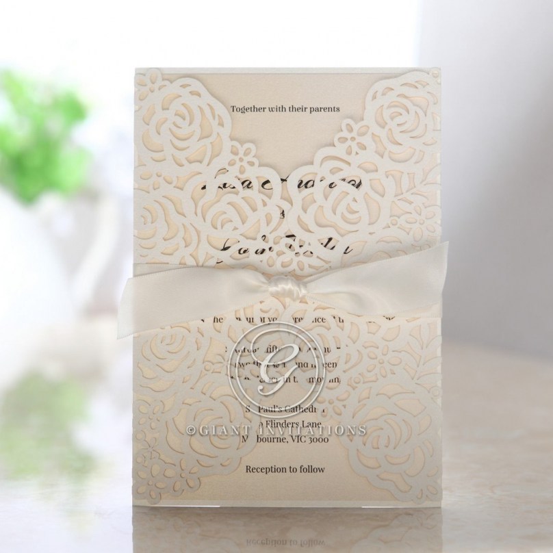 Wild Laser cut Flowers - Wedding Invitations - HB13603 - 189348