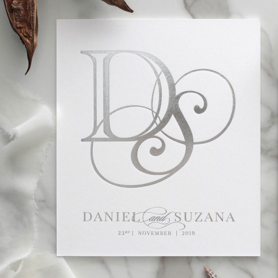 Hardcover Foil Stamped Lavish Crest - Wedding Invitations - WP-SU3M-GS-01x - 188267