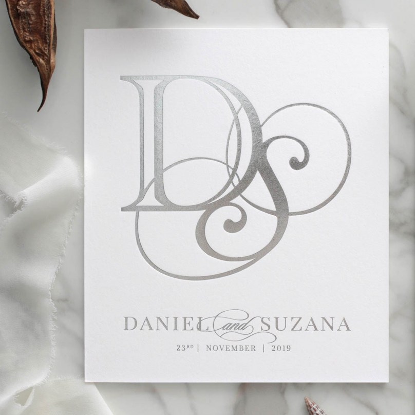 Hardcover Foil Stamped Lavish Crest - Wedding Invitations - WP-SU3M-GS-01 - 189354