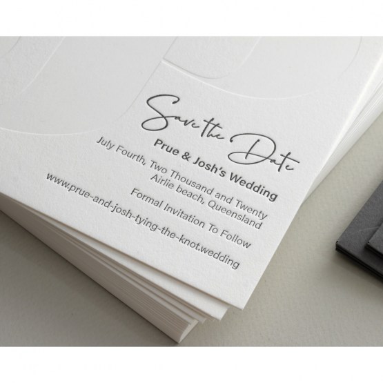 Letterpress Monogram  - Save the Date - WPLP03x - 188531