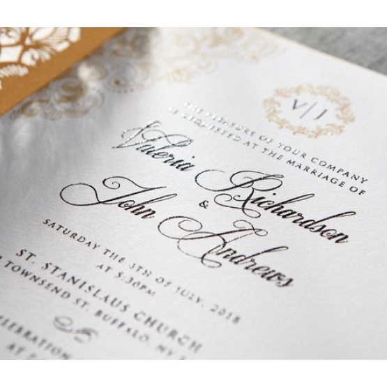 Imperial Glamour - Pearl - Wedding Invitations - PWI116022-DG - 185018