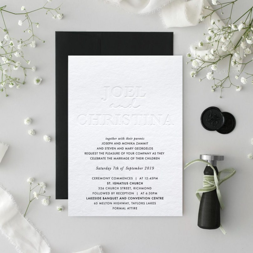 Letterpress Beauty - Wedding Invitations - LPBD-BL-2 - 189227