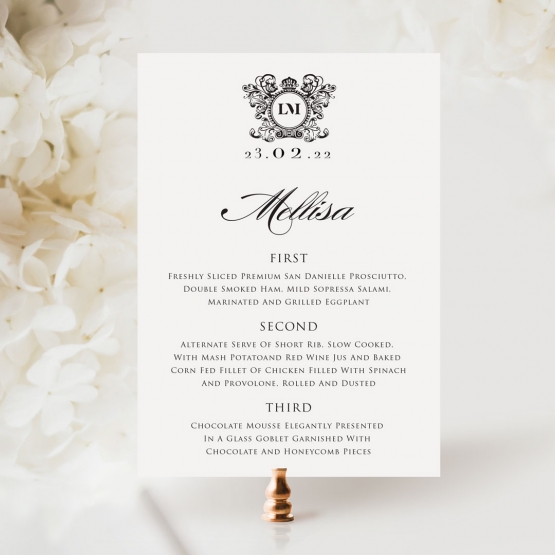 Regal Foiled Frame Menu- COPY - Menu Cards - MD-KI300-CP-26 - 185788