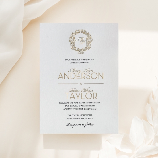 Modern Crest - Wedding Invitations - FWI116122-KI-GG - 186011