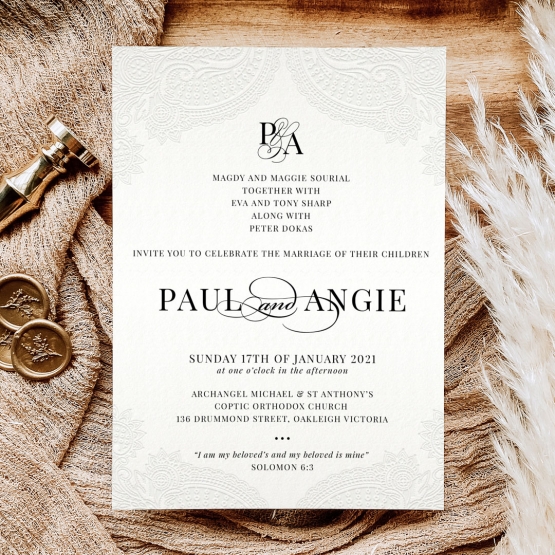 Embossed Patterns - Wedding Invitations - IC330-PLPBD-BL-04 - 184921