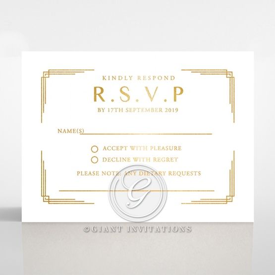 Ornate Luxury rsvp card DV116096-GW-GG