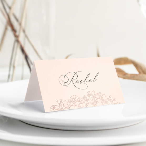 Romantic Blush Place Card - Place Cards - PD-PFL-GG-29 - 185378