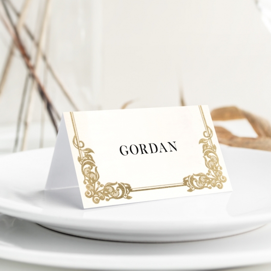 100 WEDDING NAME PLACE CARDS Gold Ivory Elegant Table Decor High Quality UK 