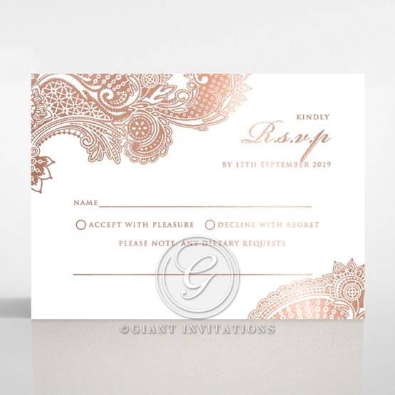 Paisley Grandeur rsvp card DV116120-GW-RG