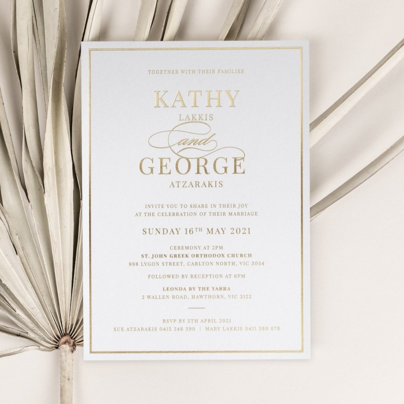 Regal Announcement - Wedding Invitations - KI300-GG-04 - 189166