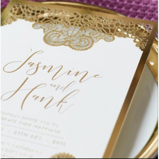 Breathtaking Baroque Foil Laser Cut - Wedding Invitations - FTG120001-KI-GG - 185406