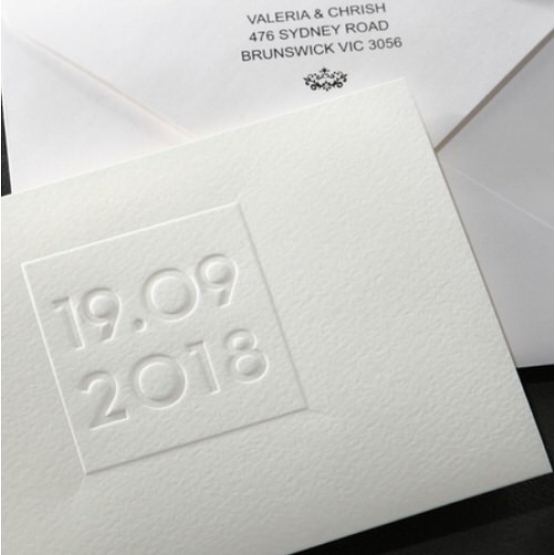Embossed Date - Wedding Invitations - HB14131 - 185494