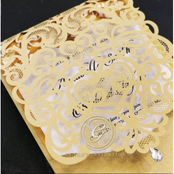 Golden Baroque Pocket - Wedding Invitations - WB150100 - 185496