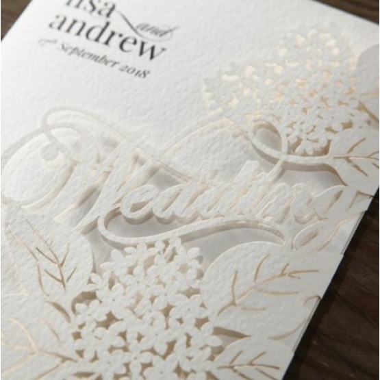 Laser Cut Floral Wedding - Wedding Invitations - HB15086 - 185499
