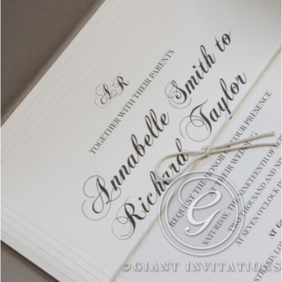 Unique Grey Pocket with Regal Stamp - Wedding Invitations - HB14016 - 185468
