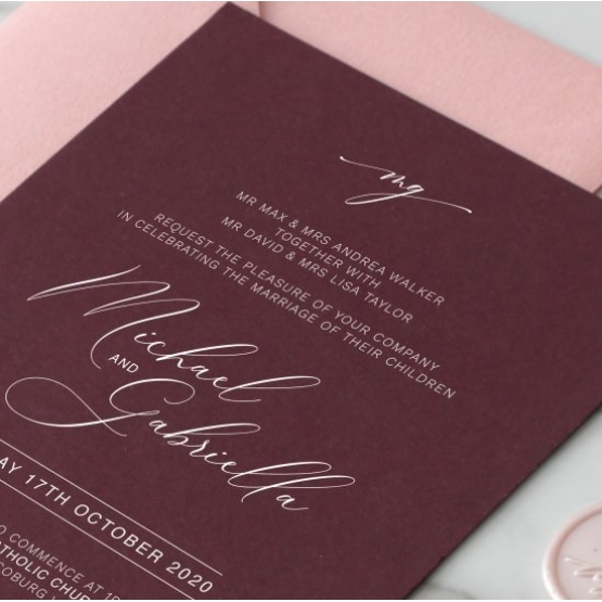 Romantic Announcement - Wedding Invitations - GI-MB300-WH-10 - 185405