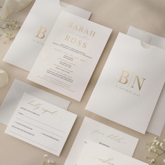 Slip-in Pocket - Wedding Invitations - PCK-SL-WH - 189076