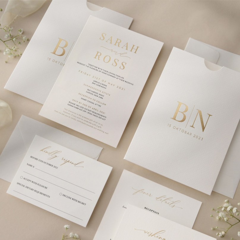 Slip-in Pocket - Wedding Invitations - PCK-SL-WH - 189253