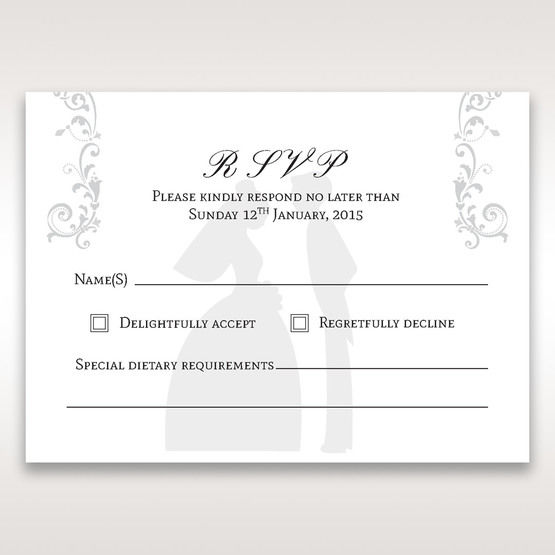 White Promise - RSVP Cards - Wedding Stationery - 72