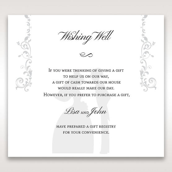 White Promise - Wishing Well / Gift Registry - Wedding Stationery - 86