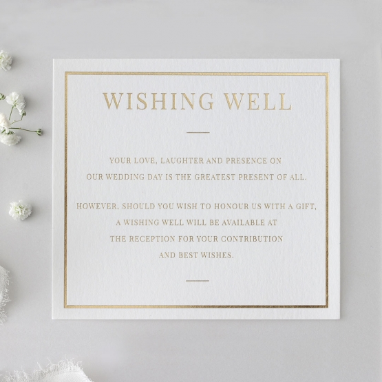 Elegant Pre-foiled Wishing Well with Border - Wishing Well / Gift Registry - WD-CR07-FFL-GG-03 - 185753