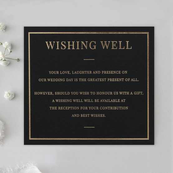 Elegant Pre-foiled Wishing Well with Border - Wishing Well / Gift Registry - WD-MB300-FFL-GG-03 - 185755