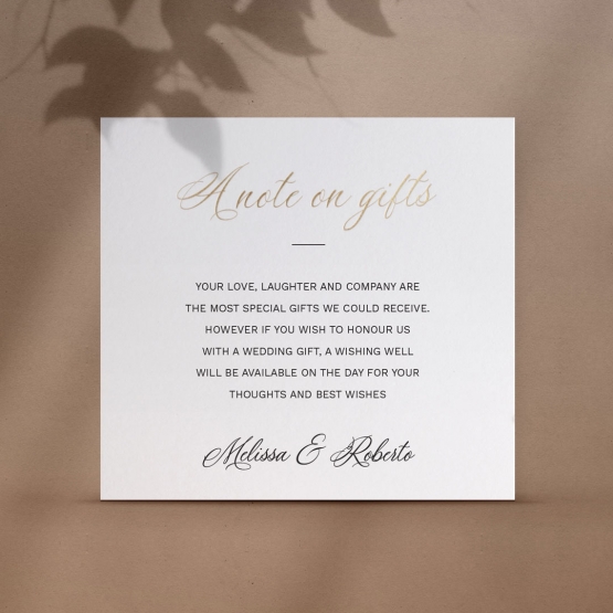A Note on Gifts in Elegant Foil - Wishing Well / Gift Registry - WD-PFL-18 - 184700