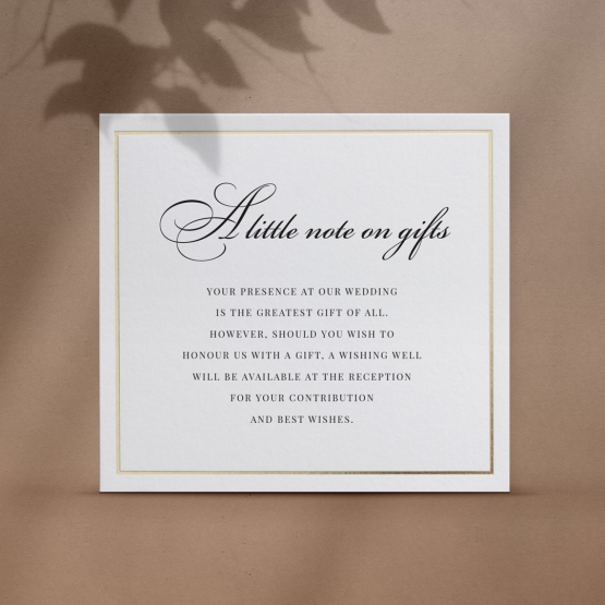 Gold Framed Note on Gifts - Wishing Well / Gift Registry - PFL-17-WD - 184697