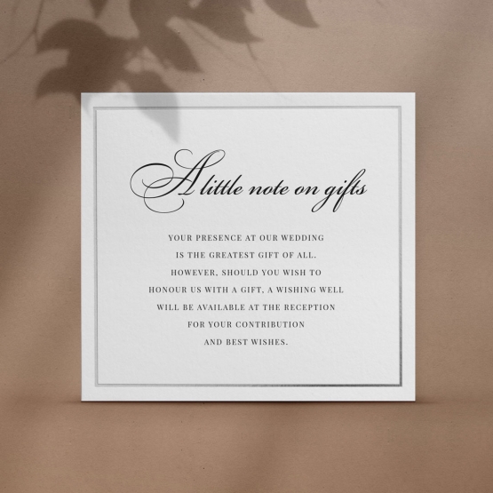 Gold Framed Note on Gifts - Wishing Well / Gift Registry - WD-KI300-PFL-GS-17 - 185604