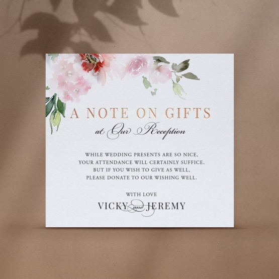 Charming Floral Note on Gifts - Wishing Well / Gift Registry - WD-PFL-RG-05 - 185984