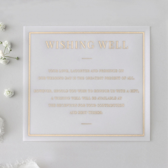 Vellum Rose Gold - Wishing Well / Gift Registry - WD-VL-GG-XXXXX - 185583