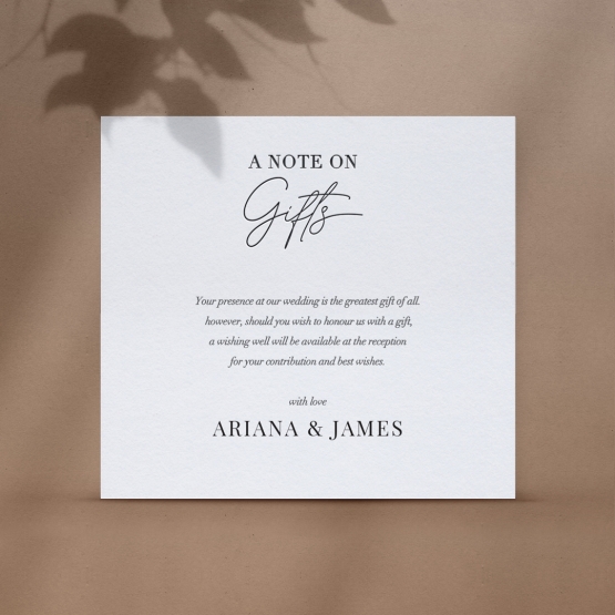 Note on Gifts Grey Letterpress - Wishing Well / Gift Registry - WD-CTC-PL-Grey-14 - 184688
