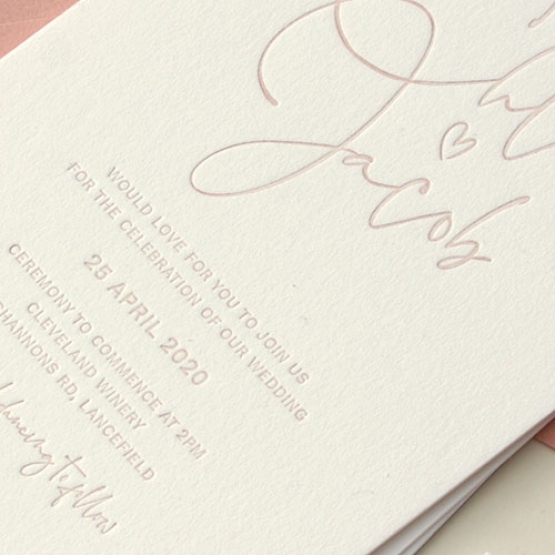 Sweet Letterpressed Romance - Wedding Invitations - WP-IC55-LP-05 - 184255