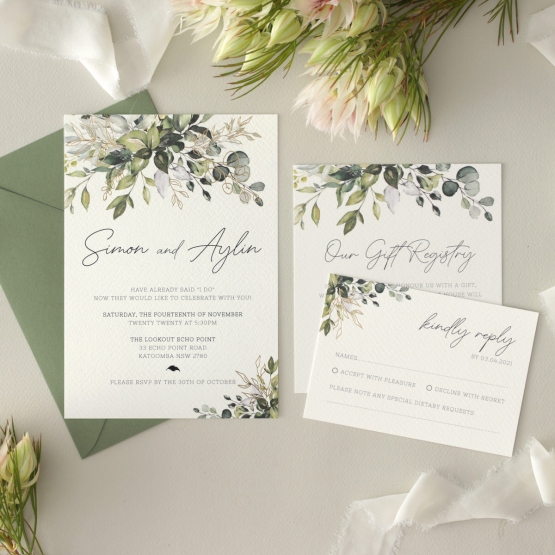 Captivating Greenery - Wedding Invitations - WP-CP02-GG-01 - 184472