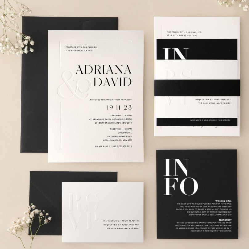 Blind Letterpressed & Frame - Wedding Invitations - IC330-PLP-B-02 - 189137