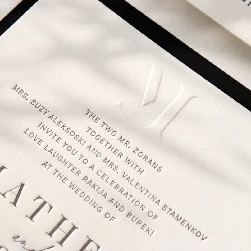 Classic Blind Embossed Elegance - Wedding Invitations - EM-BL-02 - 189420