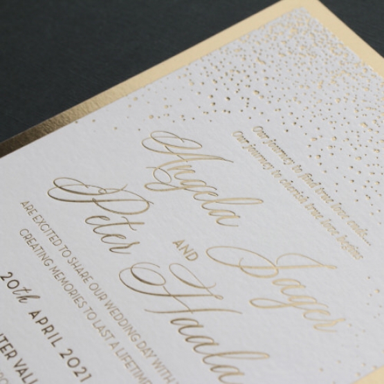 Glitzy Framed Dots - Wedding Invitations - KI300-GG-02 - 184832