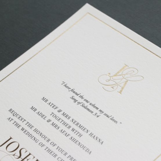 Framed Monogram - Wedding Invitations - IC330-GG-BL-01  - 184823