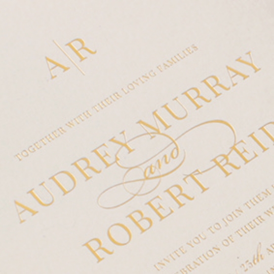 Foil Stamped Elegance - Wedding Invitations - WP300GG - 183741
