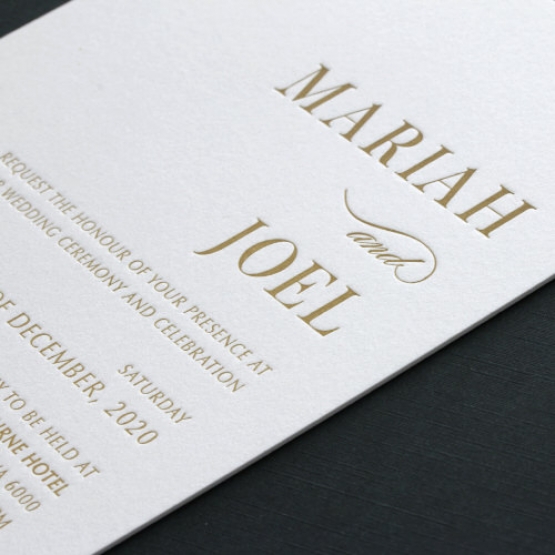 Letterpress Elegance - Wedding Invitations - IC550-LPYL-02 - 184878