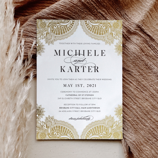 Imperial Frame - Wedding Invitations - KI300-PFL-GG-13  - 184905