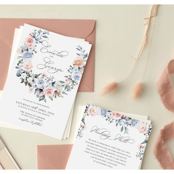 Floral Garland - Wedding Invitations - GI-TI300-CP-10 - 184344