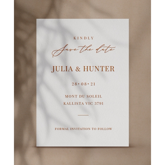 Elegantly Bronze Letterpress - Wedding Invitations - WP-CR14-SD-CL-B - 184250